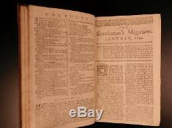 1740 1st ed South Carolina Slavery Indians Gentlemans Magazine Samuel Johnson