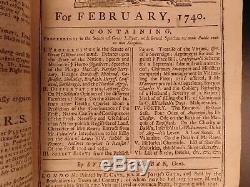 1740 1st ed South Carolina Slavery Indians Gentlemans Magazine Samuel Johnson