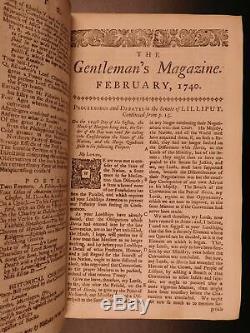 1740 1st ed South Carolina Slavery Indians Gentlemans Magazine Samuel Johnson