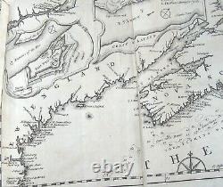 1746 Gentleman's Magazine Rare Map New England Boston Massachusetts Maine Canada