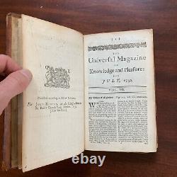 1750 Vol VII Universal Magazine Engravings Tobacco Walter Raleigh Colonies Maps