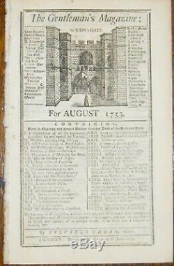 1753 GENTLEMAN'S MAGAZINE August JEWS BILL ANTI-SEMITISM COLUMBIA UNIVERSITY