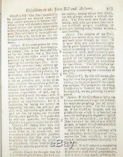 1753 GENTLEMAN'S MAGAZINE August JEWS BILL ANTI-SEMITISM COLUMBIA UNIVERSITY