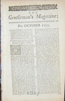 1753 GENTLEMAN'S MAGAZINE October JEWS BILL ANTI-SEMITISM LOUISIANA BOSTON &c