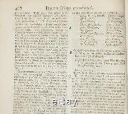 1753 GENTLEMAN'S MAGAZINE October JEWS BILL ANTI-SEMITISM LOUISIANA BOSTON &c