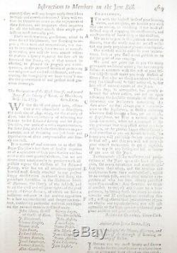 1753 GENTLEMAN'S MAGAZINE October JEWS BILL ANTI-SEMITISM LOUISIANA BOSTON &c