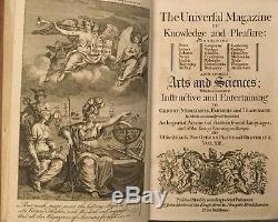 1753 Universal Magazine Rare Engravings Birds Orrery Trees Lizard Hamlet Diving