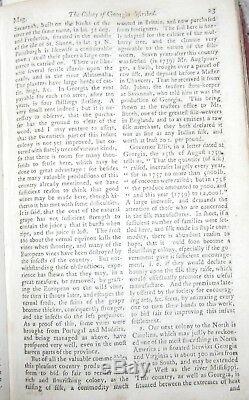 1761 MAGAZINE AMERICAN COLONIES Savannah Georgia SPLENDID BIRD ENGRAVINGS MAP &c