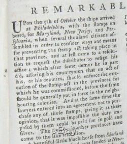 1765 GENTLEMAN'S MAGAZINE STAMP ACT November NO TAXATION WITHOUT REPRESENTATION