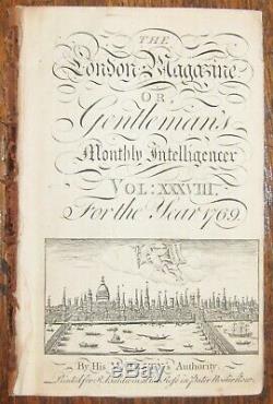1769 LONDON MAGAZINE January BENJAMIN FRANKLIN REVOLUTIONARY WAR ASTHMA SURGERY