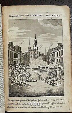 1770 Freeholder's Magazine First Original Engraving Of Boston Massacre