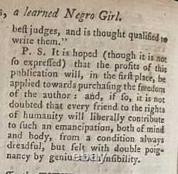 1773 GENTLEMAN'S MAGAZINE May PHILLIS WHEATLEY ACCOUNT OF A LEARNED NEGRO GIRL
