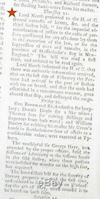 1774 GENTLEMAN'S MAGAZINE April 2nd BOSTON TEA PARTY GREEN MOUNTAIN BOYS NY NH