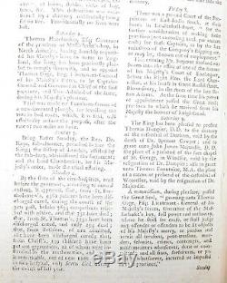 1774 GENTLEMAN'S MAGAZINE April 2nd BOSTON TEA PARTY GREEN MOUNTAIN BOYS NY NH