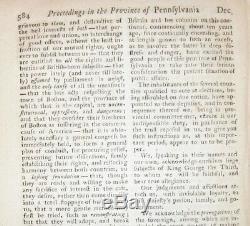 1774 LONDON MAGAZINE December CONTINENTAL CONGRESS REVOLUTIONARY WAR BOSTON PA