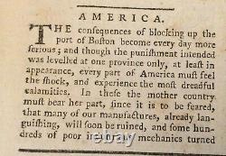 1774 LONDON MAGAZINE July BOSTON TEA PARTY REVOLUTIONARY WAR SLAVERY LIBERTY