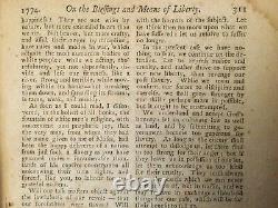 1774 LONDON MAGAZINE July BOSTON TEA PARTY REVOLUTIONARY WAR SLAVERY LIBERTY