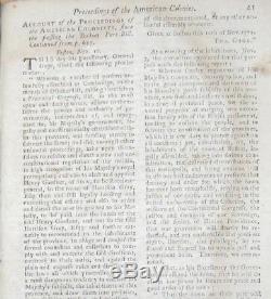 1775 GENTLEMAN'S MAGAZINE Jan/Feb AMERICA STATE OF REBELLION REVOLUTIONARY WAR