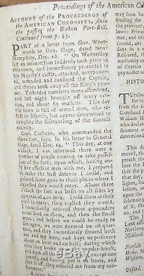 1775 GENTLEMAN'S MAGAZINE Jan/Feb AMERICA STATE OF REBELLION REVOLUTIONARY WAR