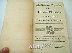 1775 Gentleman's Magazine Volume XLV Scarce 1st Edition Book