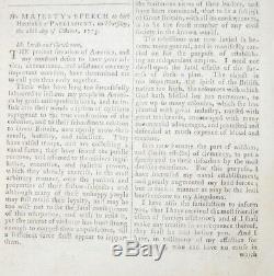 1775 TOWN & COUNTRY MAGAZINE October REVOLUTIONARY WAR JOHN HANCOCK CAPTAIN COOK