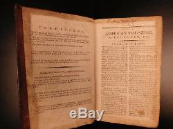 1787 1ed American Magazine Jefferson Constitution Federalist Slavery Indians 6v