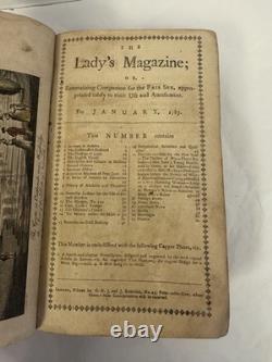 1787 LADY'S MAGAZINE Book Antique January London Captain Cook's Voyage Color