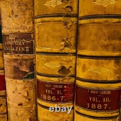 1800s Antique The Century Illustrated Monthly Magazine (7 Bound Volumes) Library