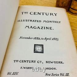 1800s Antique The Century Illustrated Monthly Magazine (7 Bound Volumes) Library
