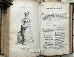 1821 Lady's Magazine Regency B & W Fashion Country Dance & Music Plates & Scores