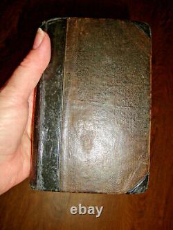 1826 Ladies Pocket Magazine Miniature Leather Book, Color Plates, Before Godey's