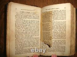 1826 Ladies Pocket Magazine Miniature Leather Book, Color Plates, Before Godey's