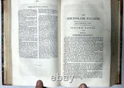 1832 New England Magazine Vol III July-dec Illustrated Natick Indians West Point