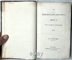 1834 New England Magazine Vol VI Jan-june Labrador Newfoundland Black Hawk Rare