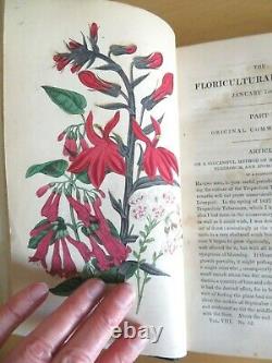 1840 Floricultural Cabinet & Florists Magazine 13 Col Plts Flora Fauna 1st Ed