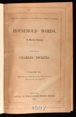 1850-1859 19Vol Household Words Charles Dickens Magazine First Edition