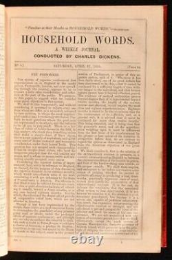 1850-1859 19Vol Household Words Charles Dickens Magazine First Edition