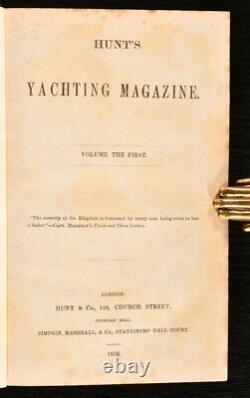 1852-6 5vols Hunt's Yachting Magazine Illustrated First Edition