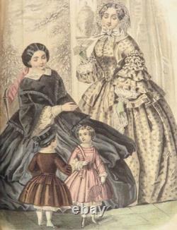 1857 Graham's Illustrated Magazine 1st Edition Tennyson, Fashion Plates
