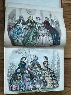 1858-61 The London & Paris Ladies' Magazine of FASHION hand coloured plates