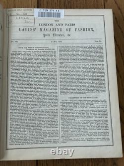 1858-61 The London & Paris Ladies' Magazine of FASHION hand coloured plates