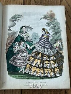 1858-61 The London & Paris Ladies' Magazine of FASHION hand coloured plates