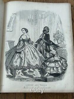 1858-61 The London & Paris Ladies' Magazine of FASHION hand coloured plates