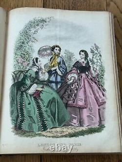 1858-61 The London & Paris Ladies' Magazine of FASHION hand coloured plates