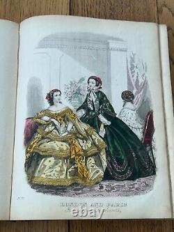 1858-61 The London & Paris Ladies' Magazine of FASHION hand coloured plates