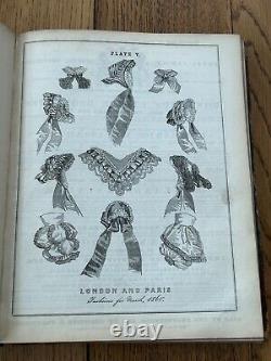 1858-61 The London & Paris Ladies' Magazine of FASHION hand coloured plates