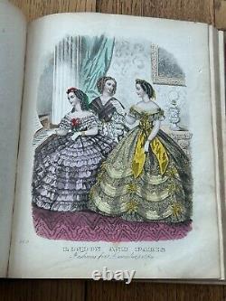 1858-61 The London & Paris Ladies' Magazine of FASHION hand coloured plates