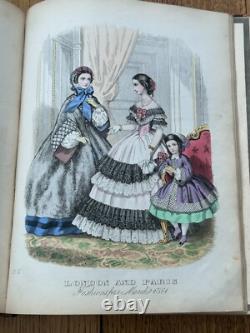 1858-61 The London & Paris Ladies' Magazine of FASHION hand coloured plates