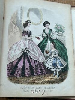 1858-61 The London & Paris Ladies' Magazine of FASHION hand coloured plates