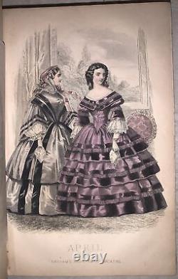 1858, Graham's Illustrated Magazine, Vol 52 & 53, Jan-dec, Hand Colored Plates